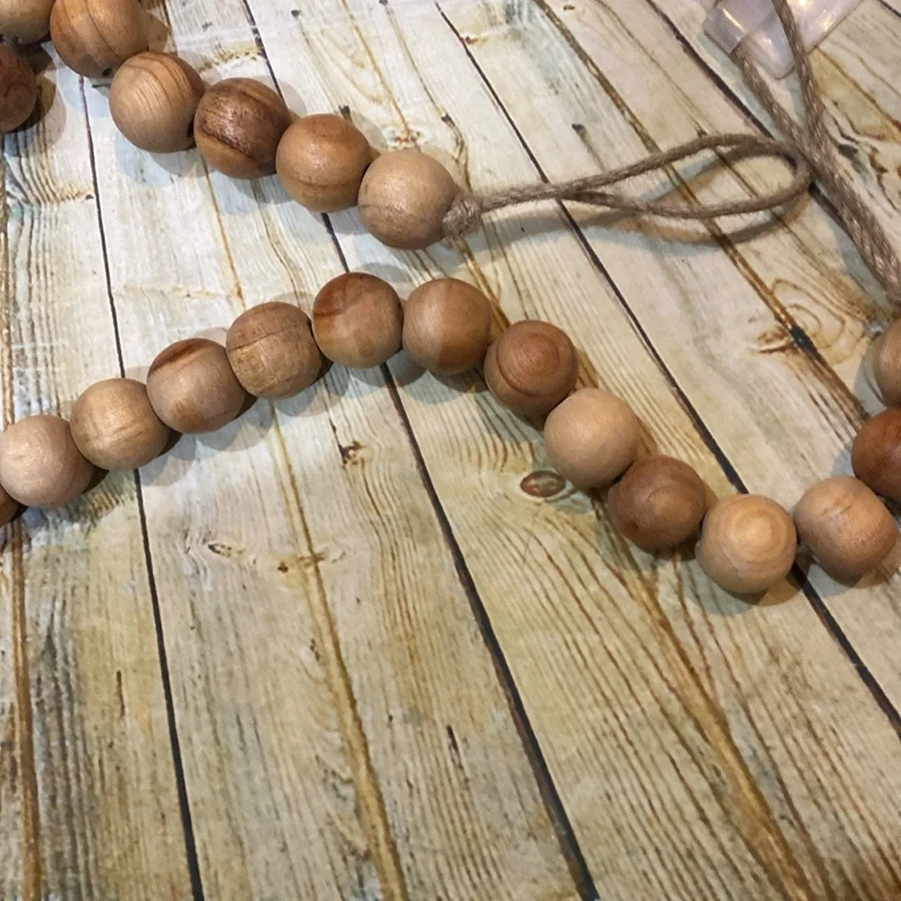 Hobby Lobby Wooden Bead Garland 72 inches Brand New